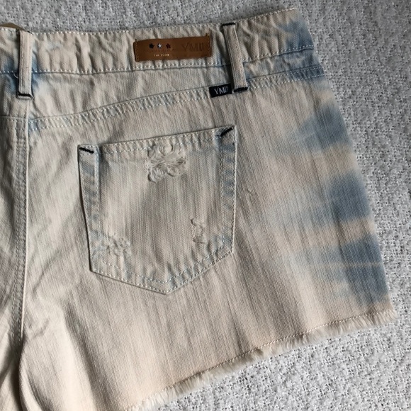 YMI Acid Wash Distressed Denim short Shorts Jrs 13 - Picture 7 of 9